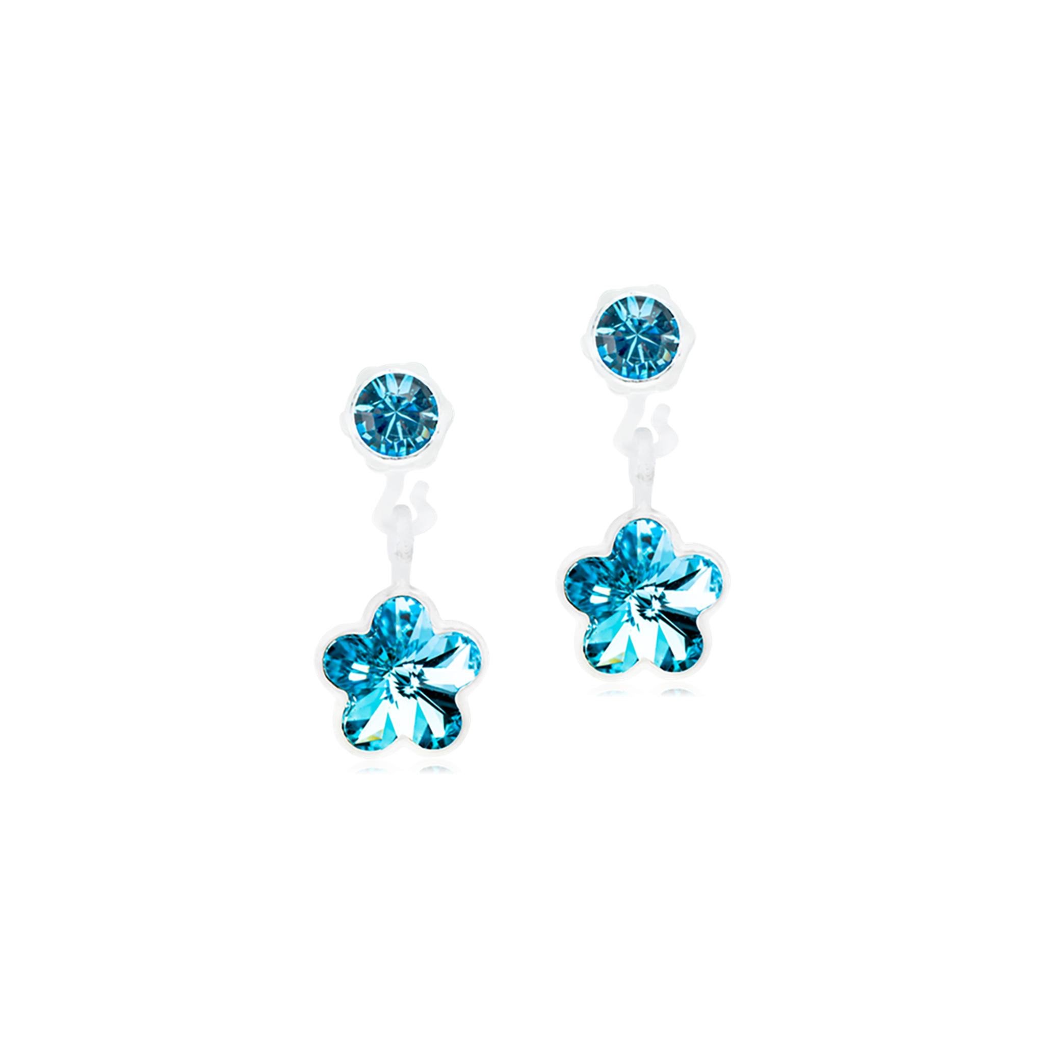 MP Pendant Flower 4/6 mm, Aquamarine