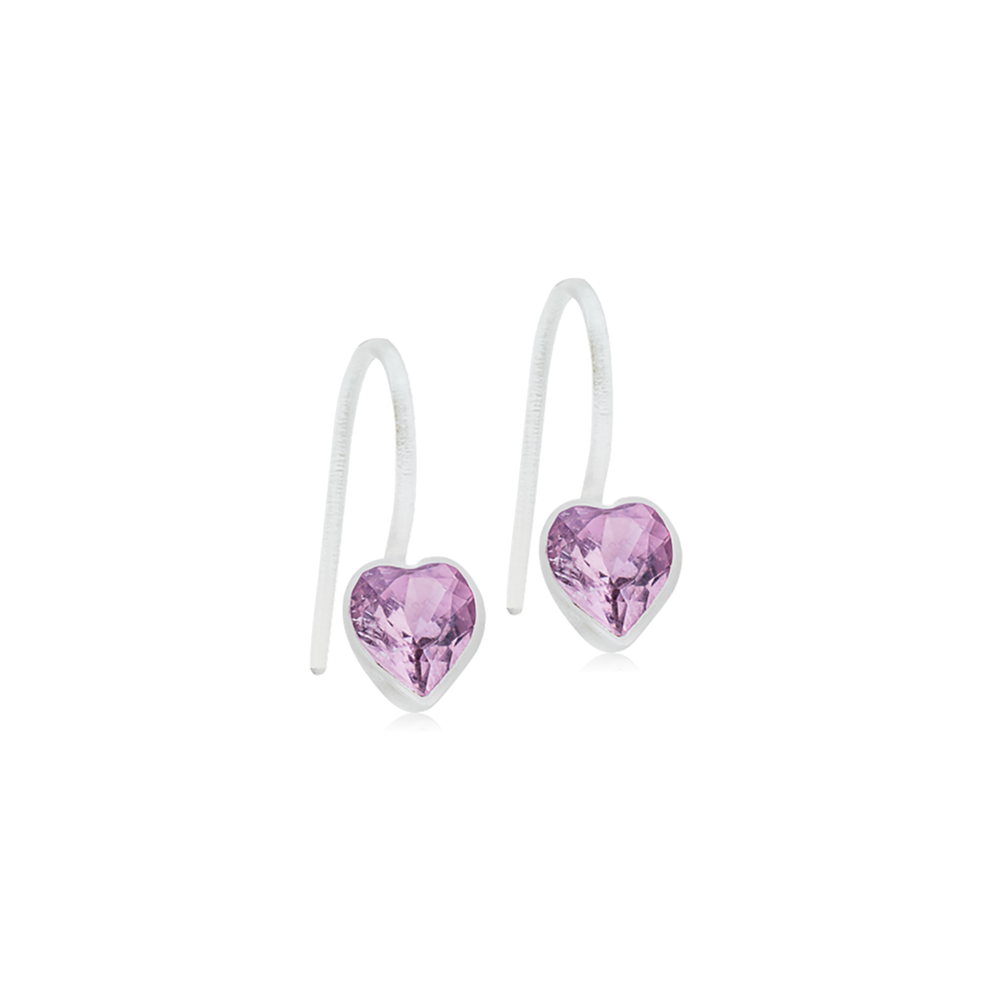 MP Pendant Fixed Heart 6 mm, Light Amethyst