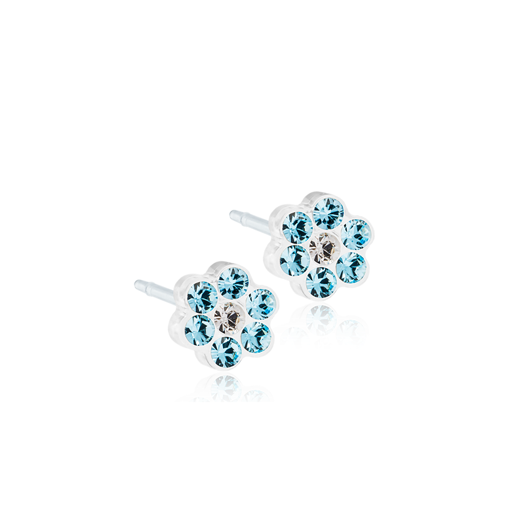 MP Daisy 5 mm, Aquamarine/Crystal