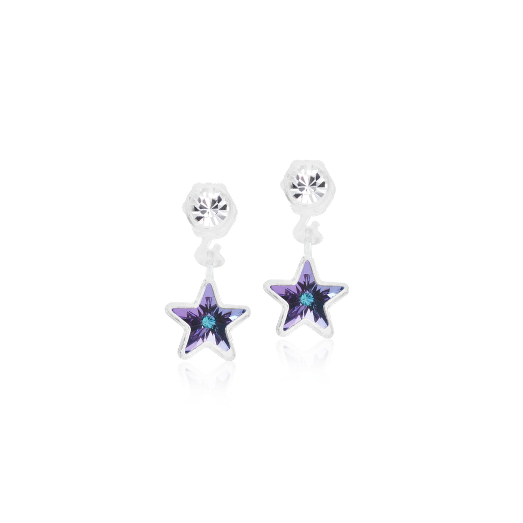 MP Pendant Star 4/6 mm, Crystal/Lilac Shimmer