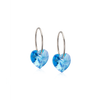 NT Ear Ring 14 mm, Heart 10 mm, Aquamarine