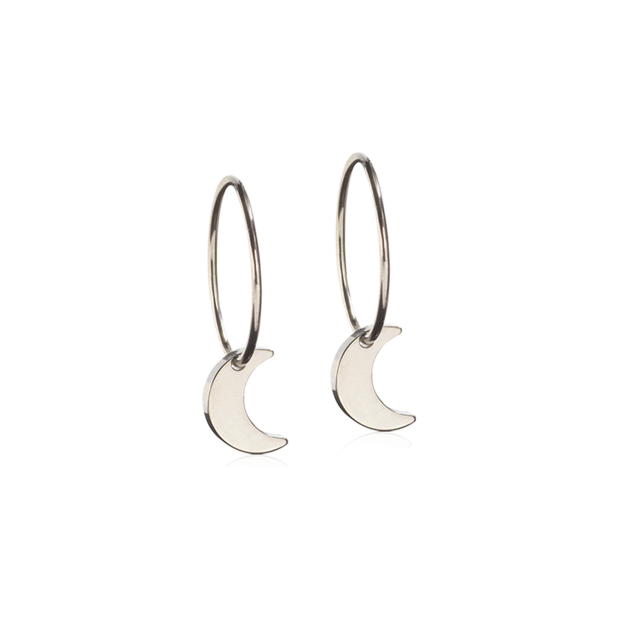 NT Ear Ring 14 mm, Pendant Moon 8 mm