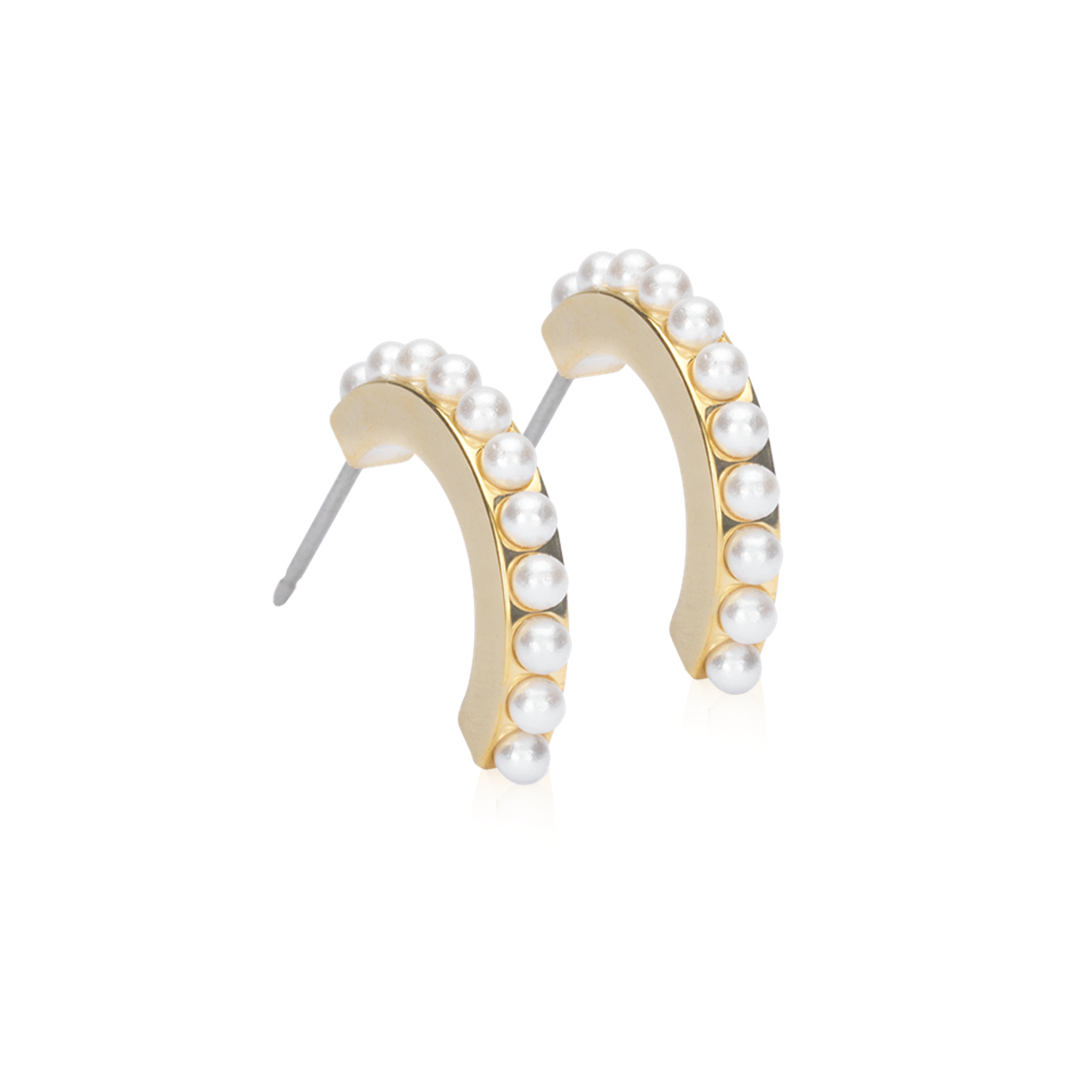 GT Pendant Pearl Curved 15 mm, White