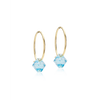 GT Ear Ring 14 mm, Bicone 6 mm, Aquamarine